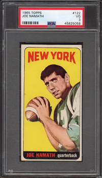 1965 Topps #122 Joe Namath ROOKIE PSA VG 3