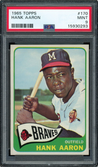 1965 Topps #170 Hank Aaron PSA 9