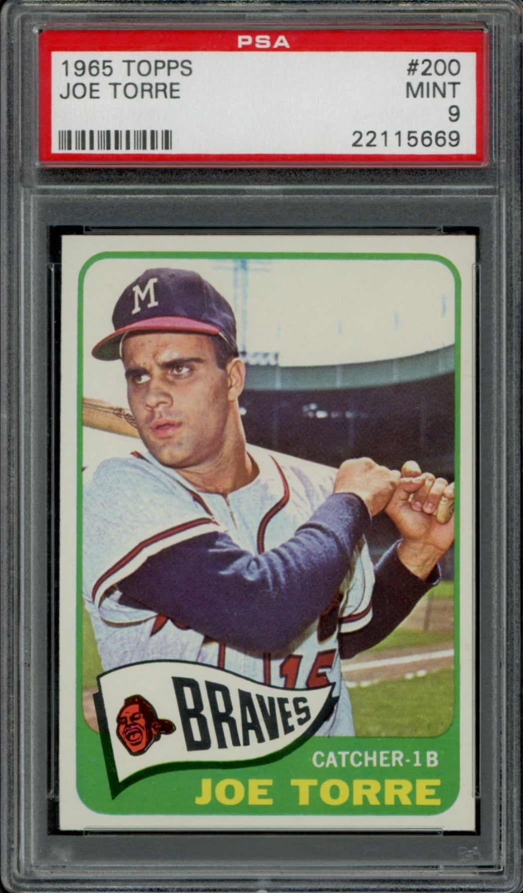 1965 Topps #200 Joe Torre PSA 9