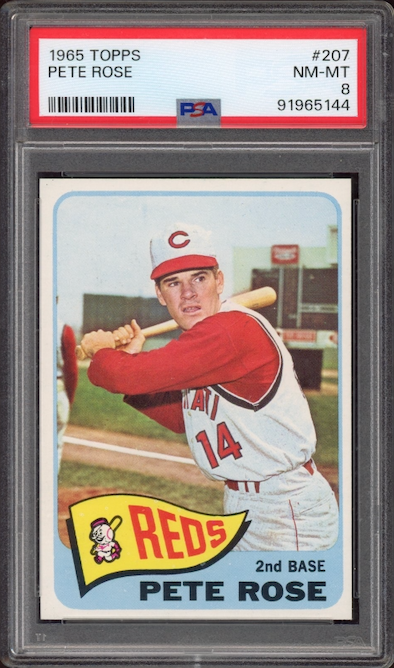 1965 Topps #207 Pete Rose PSA NM-MT 8