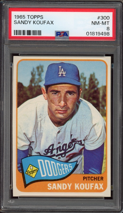 1965 Topps #300 Sandy Koufax PSA NM-MT 8