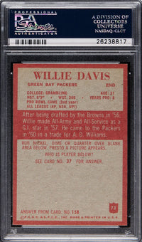 1965 Philadelphia #73 Willie Davis PSA MINT 9