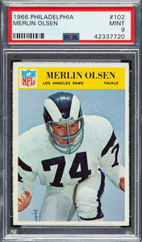 1966 Philadelphia #102 Merlin Olsen PSA 9