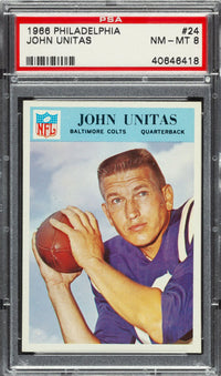 1966 Philadelphia #24 Johnny Unitas PSA 8