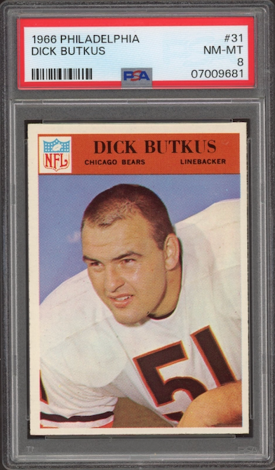 1966 Philadelphia #31 Dick Butkus ROOKIE PSA NM-MT 8