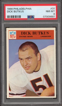 1966 Philadelphia #31 Dick Butkus ROOKIE PSA NM-MT 8