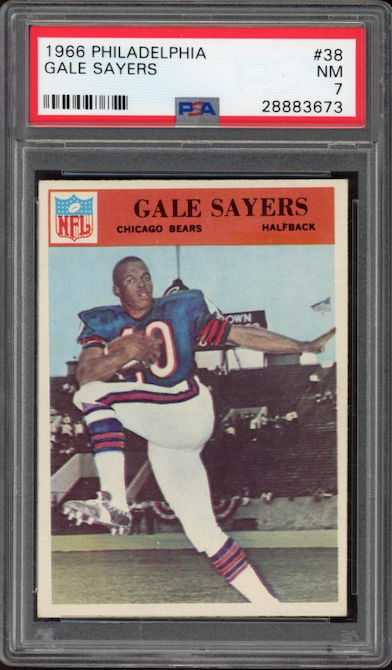 1966 Philadelphia #38 Gale Sayers ROOKIE PSA NM 7