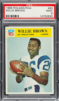 1966 Philadelphia #93 Willie Brown PSA 9