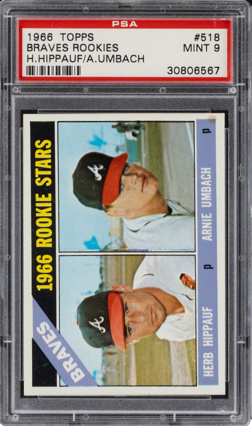 1966 Topps Braves Rookies #518 PSA 9