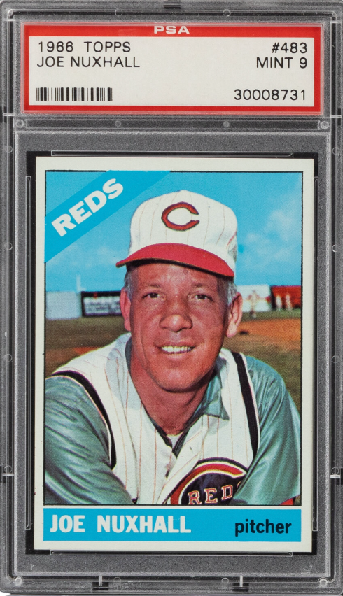 1966 Topps #483 Joe Nuxhall PSA 9