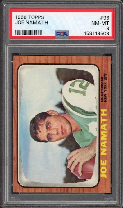 1966 Topps #96 Joe Namath PSA NM-MT 8