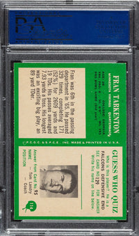 1966 Philadelphia #114 Fran Tarkenton PSA 9