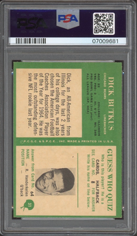 1966 Philadelphia #31 Dick Butkus ROOKIE PSA NM-MT 8