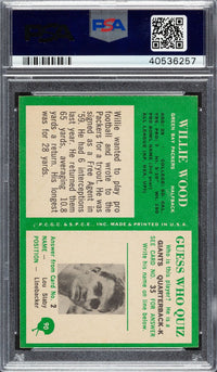 1966 Philadelphia #90 Willie Wood PSA MINT 9