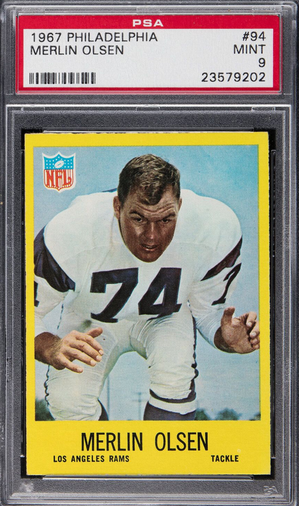 1967 Philadelphia #94 Merlin Olsen PSA 9