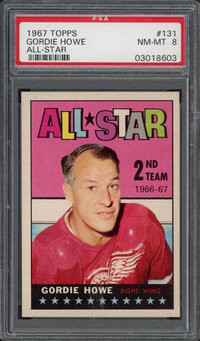 1967 Topps #131 All-Star Gordie Howe PSA NM-MT 8