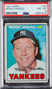 1967 Topps #150 Mickey Mantle PSA 8