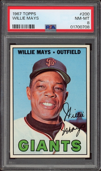 1967 Topps #200 Willie Mays PSA NM-MT 8
