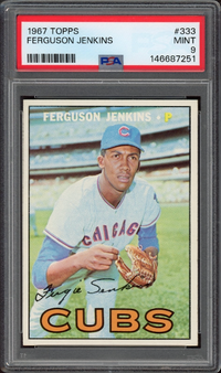1967 Topps #333 Ferguson Jenkins PSA MINT 9