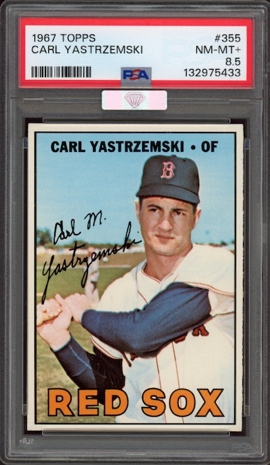 1967 Topps #355 Carl Yastrzemski PSA NM-MT+ 8.5 (MBA Silver)