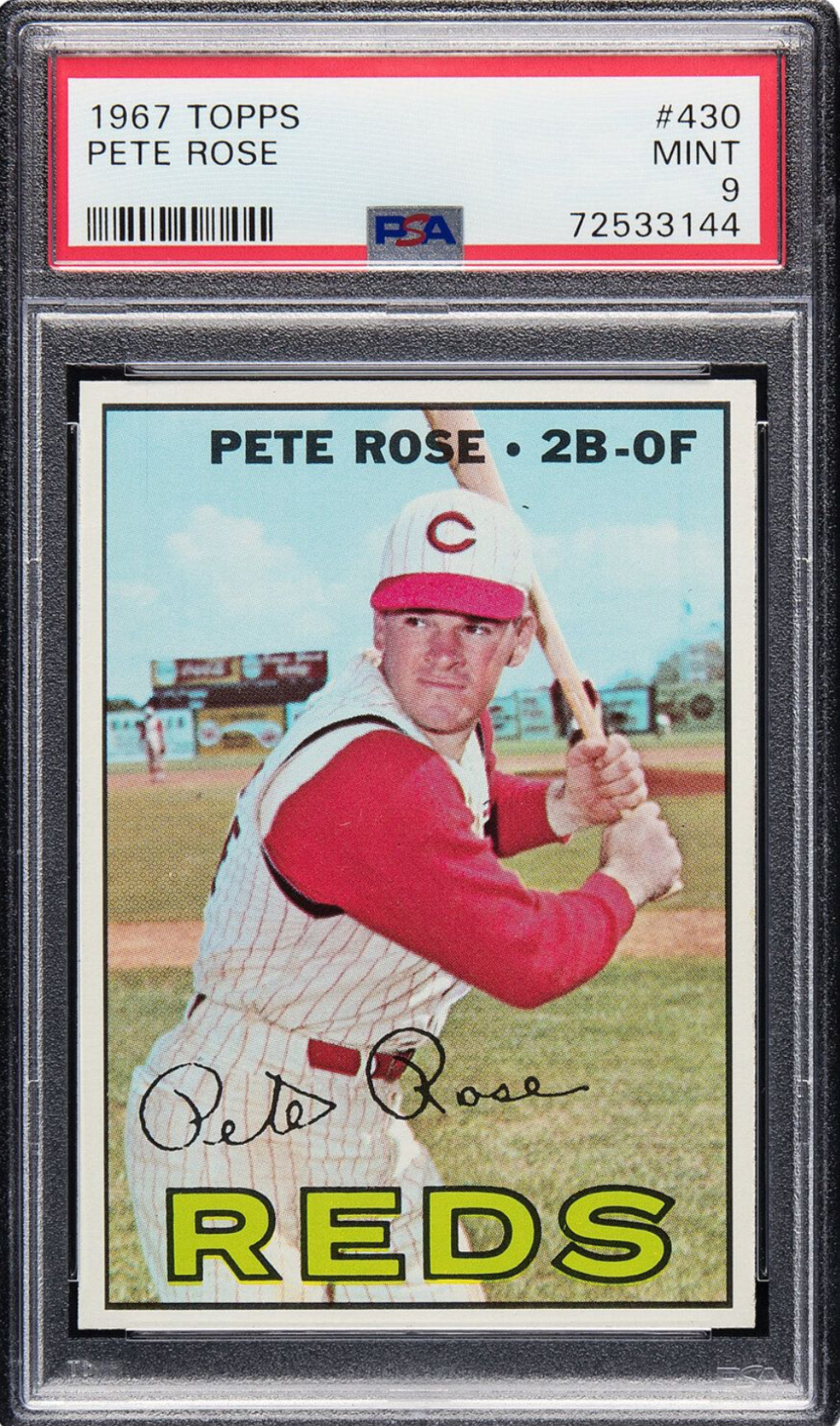 1967 Topps #430 Pete Rose PSA 9