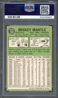 1967 Topps #150 Mickey Mantle PSA NM-MT 8
