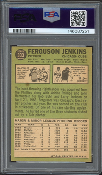 1967 Topps #333 Ferguson Jenkins PSA MINT 9