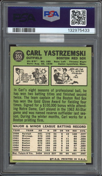 1967 Topps #355 Carl Yastrzemski PSA NM-MT+ 8.5 (MBA Silver)