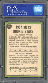 1967 Topps #581 Mets Rookies - Tom Seaver ROOKIE PSA NM-MT 8