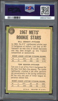 1967 Topps #581 Mets Rookies - Tom Seaver ROOKIE PSA NM-MT 8
