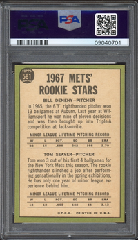 1967 Topps #581 Mets Rookies Tom Seaver ROOKIE PSA MINT 9