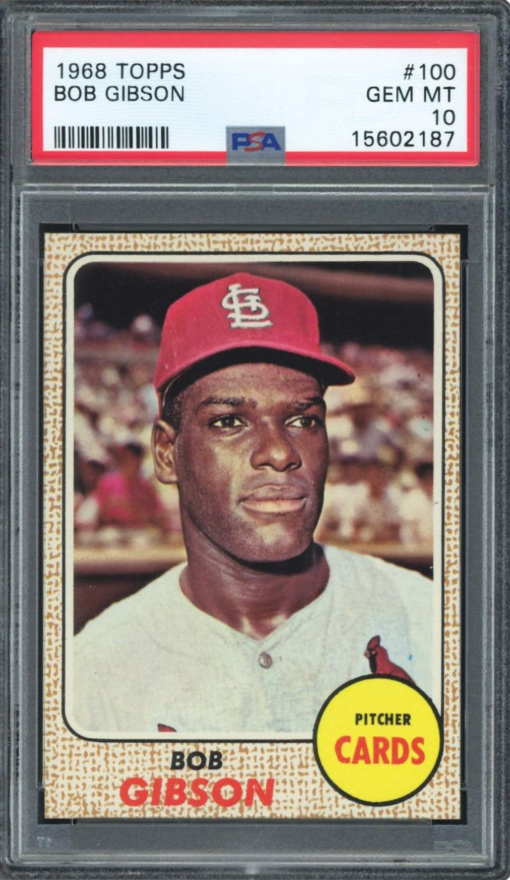 1968 Topps #100 Bob Gibson PSA 10