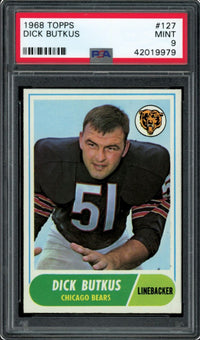 1968 Topps #127 Dick Butkus PSA 9