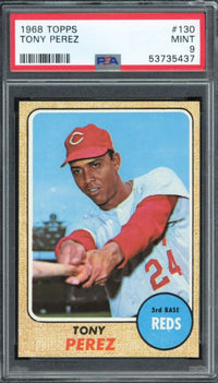 1968 Topps #130 Tony Perez PSA 9