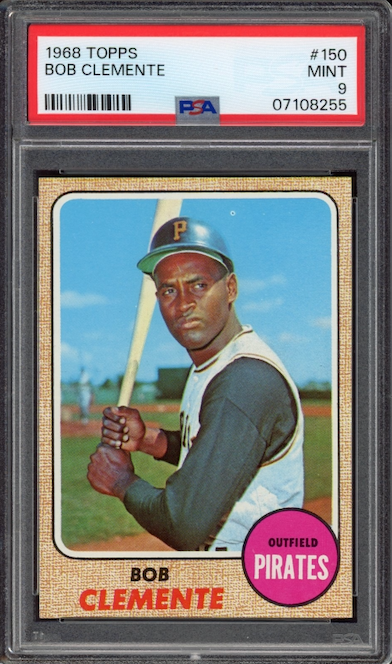 1968 Topps #150 Bob (Roberto) Clemente PSA MINT 9