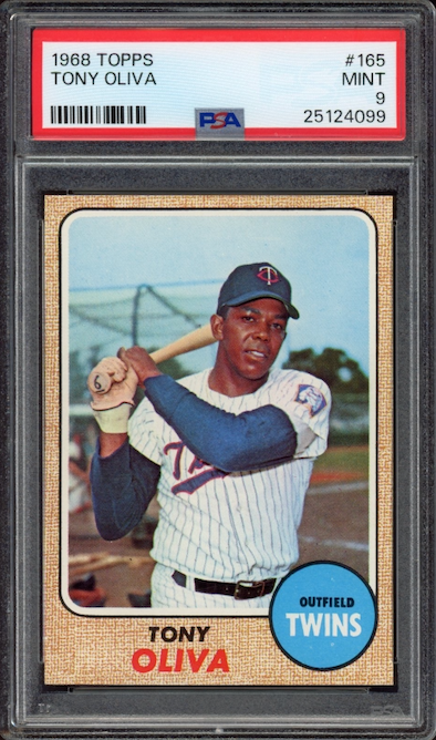 1968 Topps #165 Tony Oliva PSA MINT 9