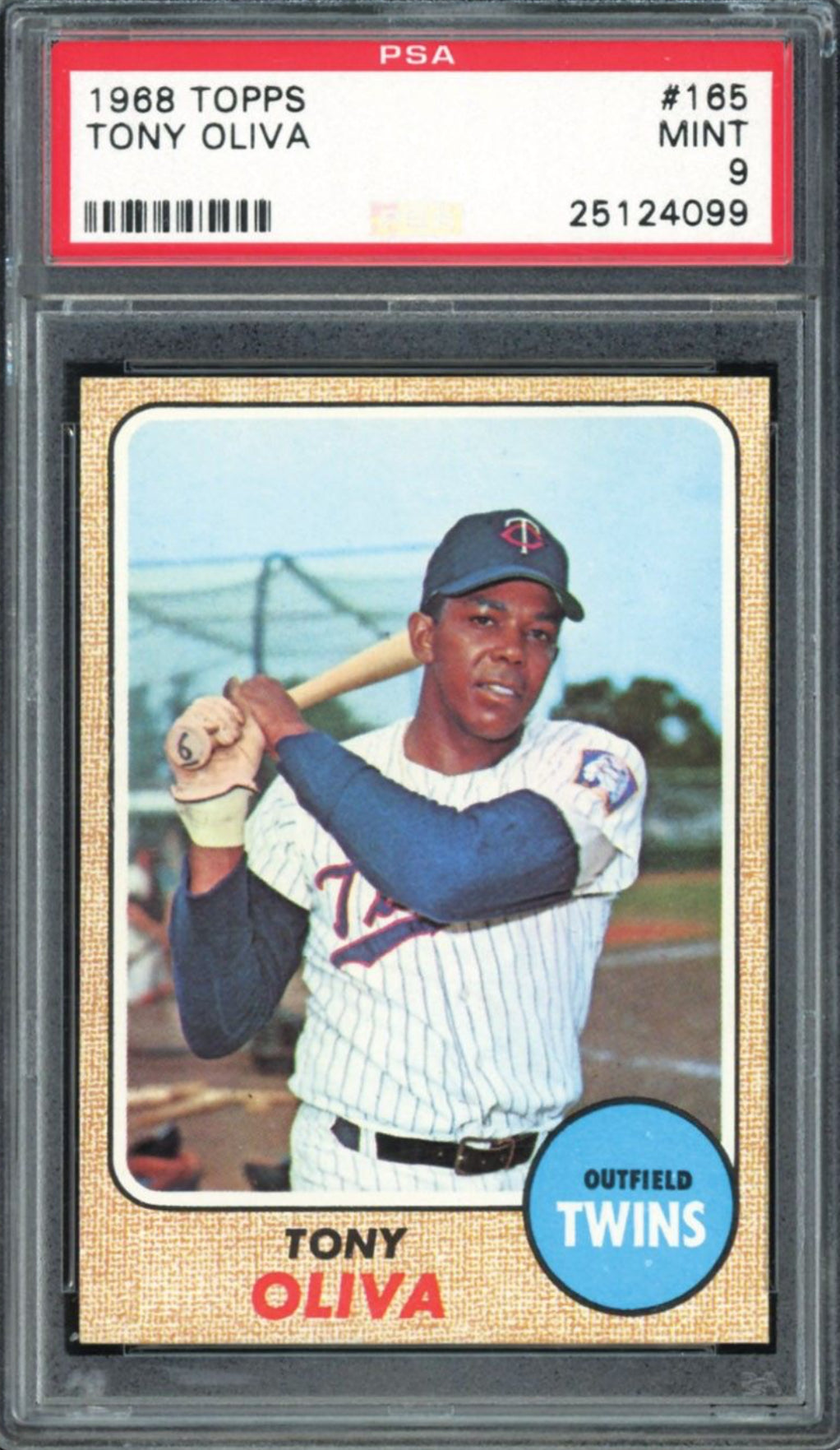 1968 Topps #165 Tony Oliva PSA 9