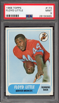 1968 Topps #173 Floyd Little ROOKIE PSA MINT 9