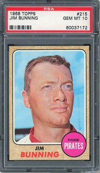 1968 Topps #215 Jim Bunning PSA 10