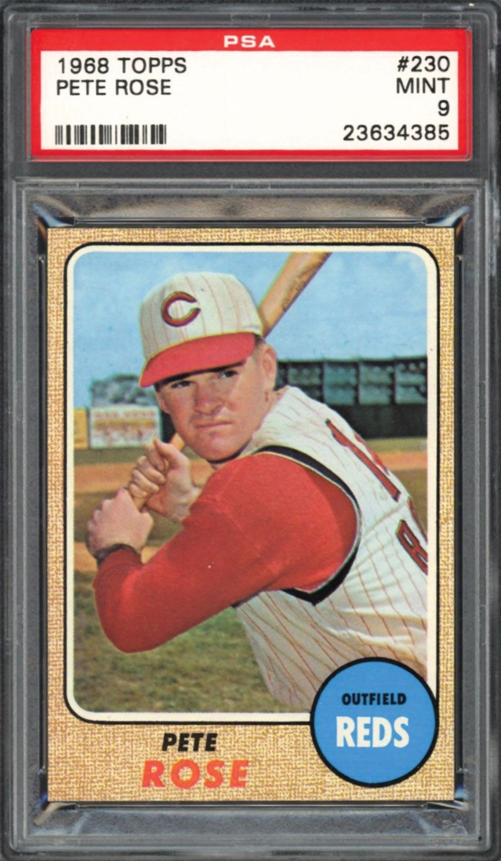 1968 Topps #230 Pete Rose PSA 9