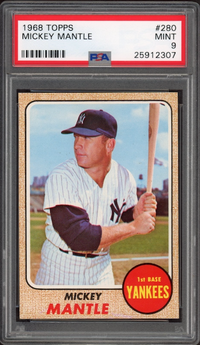 1968 Topps #280 Mickey Mantle PSA MINT 9
