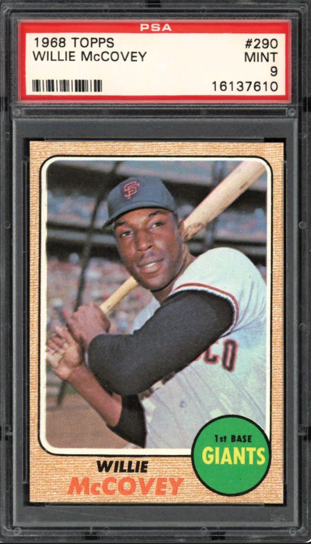 1968 Topps #290 Willie McCovey PSA 9