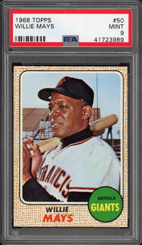 1968 Topps #50 Willie Mays PSA MINT 9