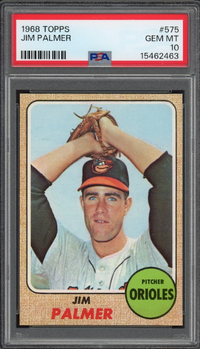 1968 Topps #575 Jim Palmer PSA GEM MINT 10