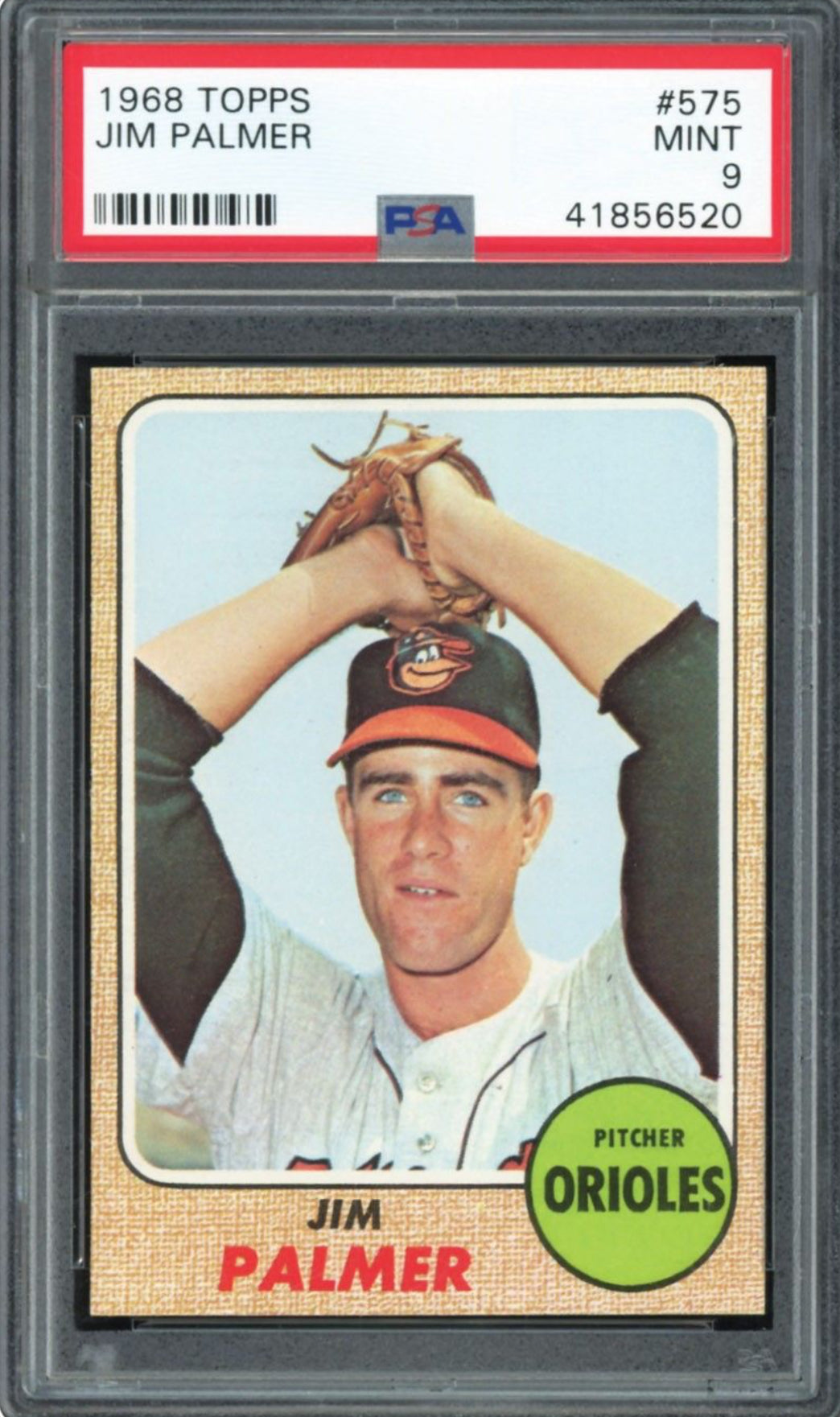 1968 Topps #575 Jim Palmer PSA 9