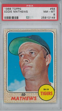 1968 Topps #58 Eddie Matthers PSA 8