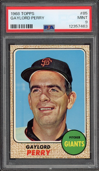1968 Topps #85 Gaylord Perry PSA MINT 9