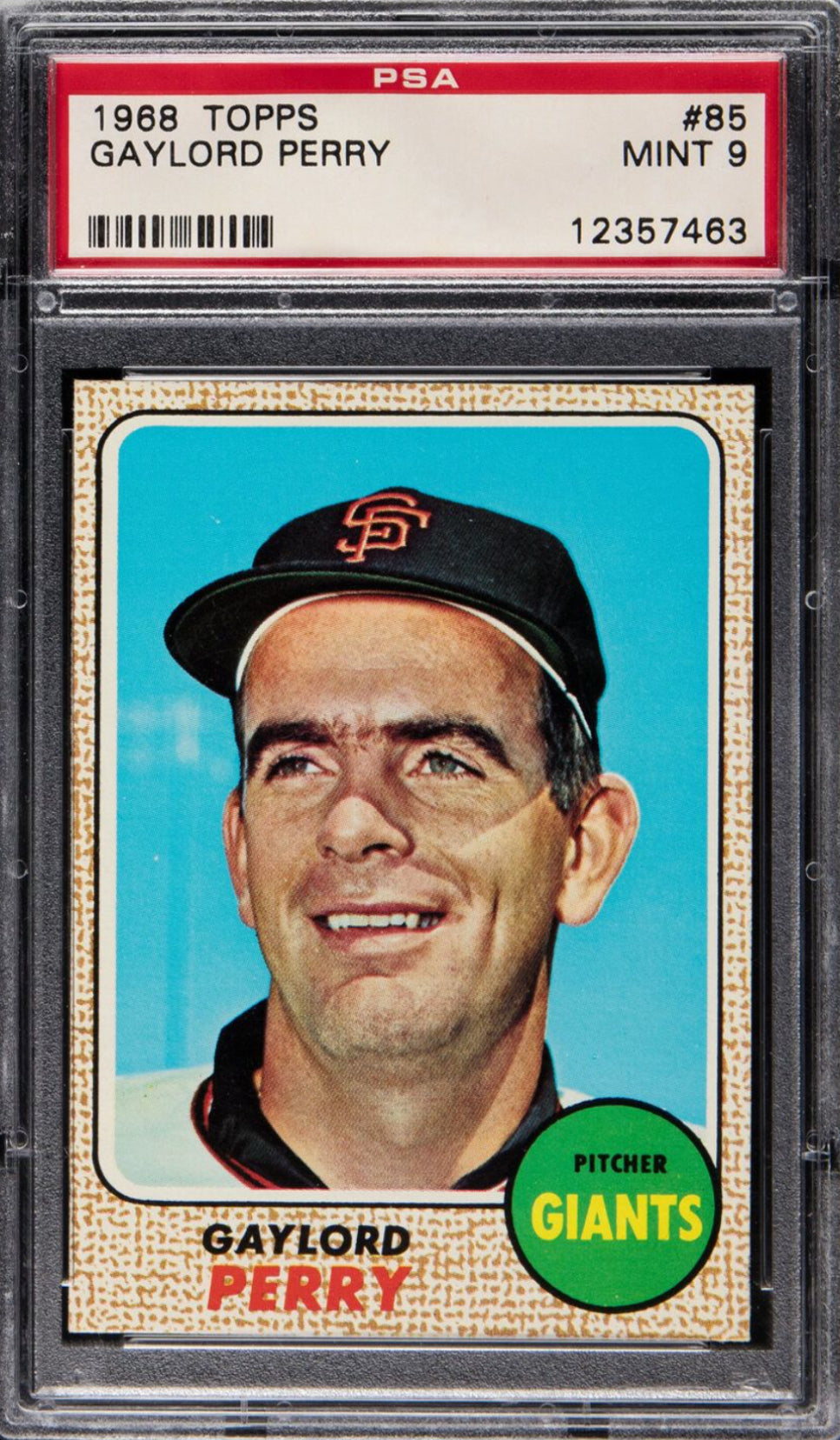 1968 Topps #85 Gaylord Perry PSA 9