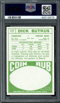 1968 Topps #127 Dick Butkus PSA MINT 9