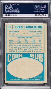 1968 Topps #161 Fran Tarkenton PSA 9